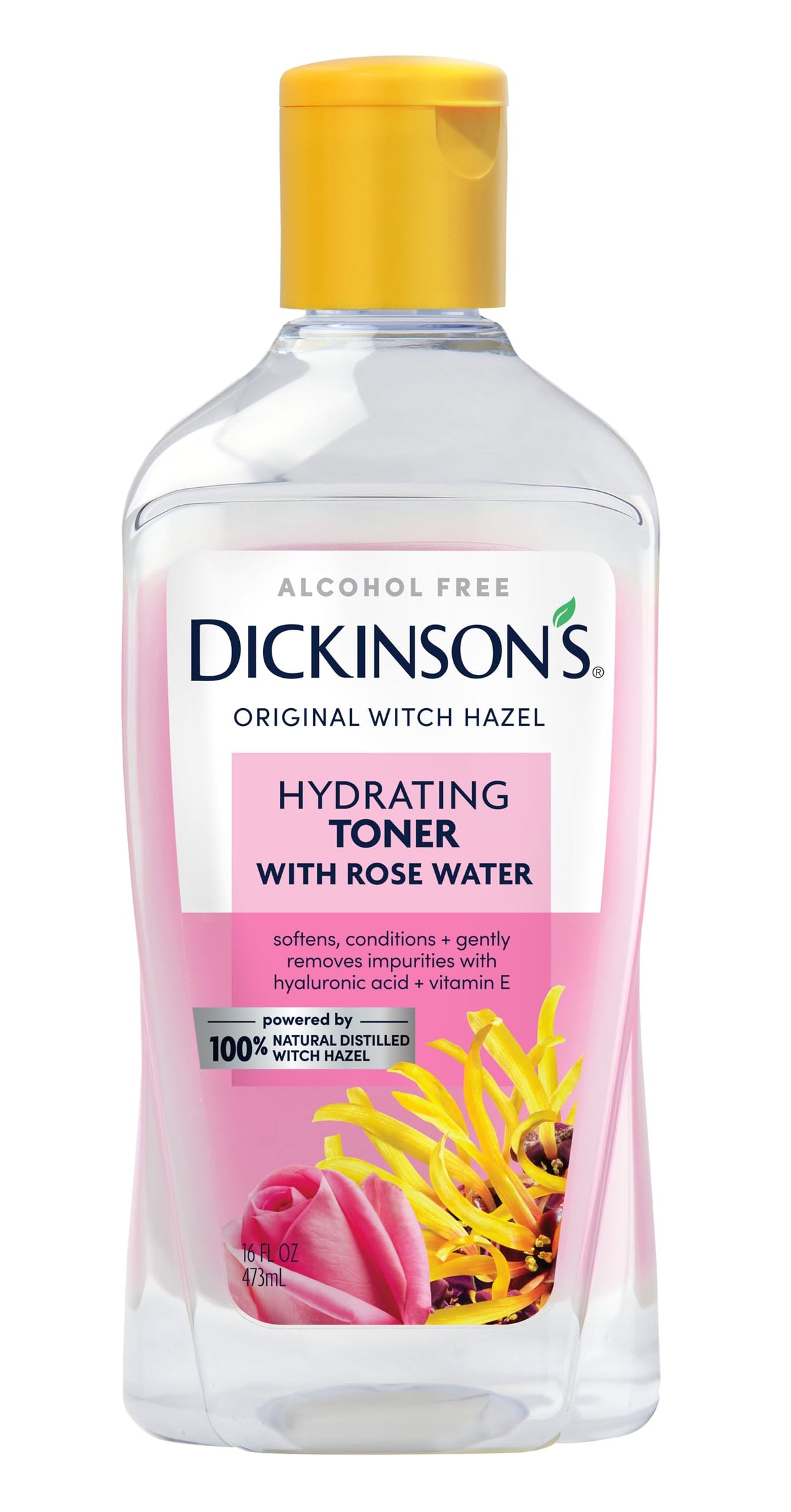 Dickinson's Witch Hazel Hydrating Toner with Rosewater 16 Fl Oz front view