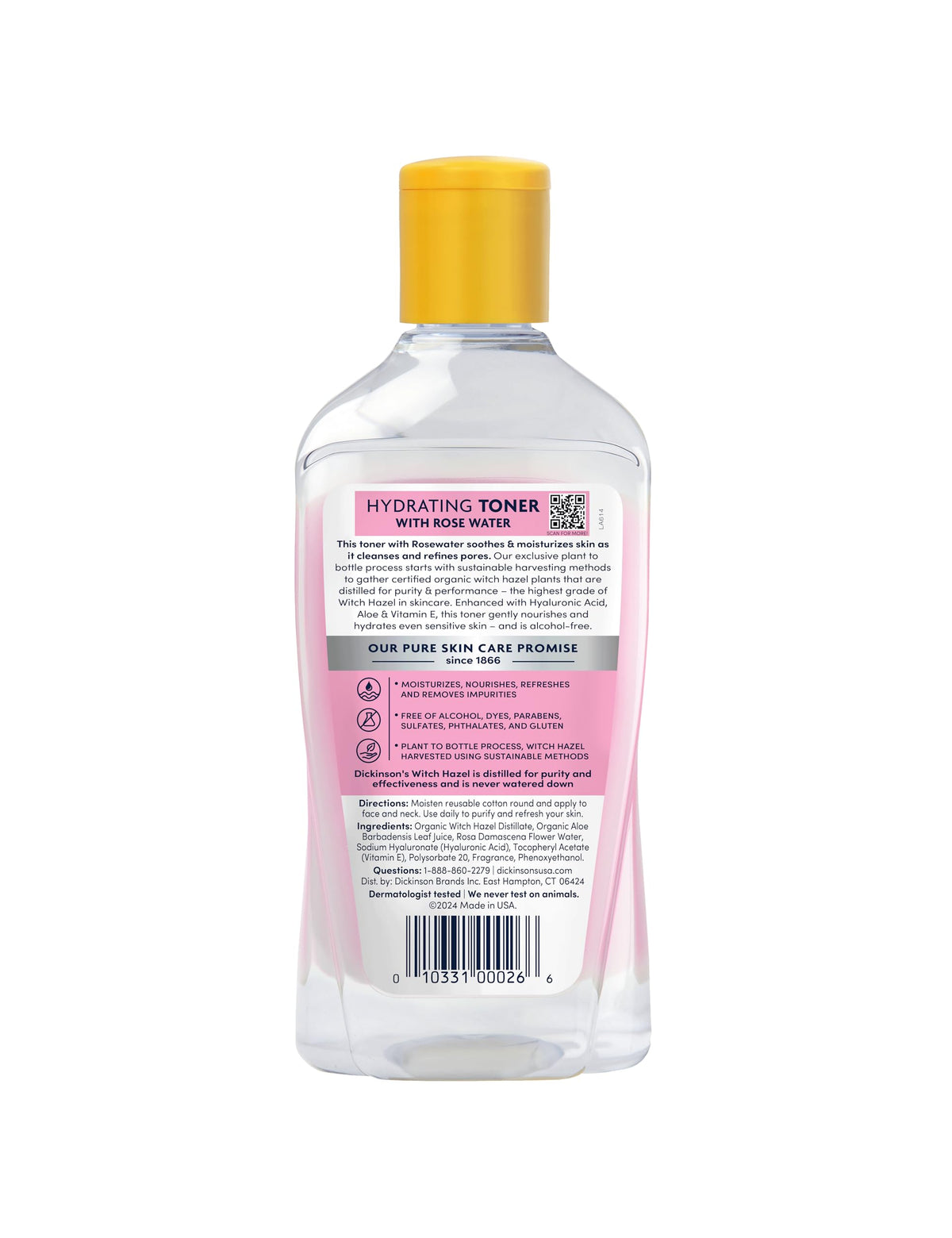 Dickinson's Witch Hazel Hydrating Toner with Rosewater in a skincare routine