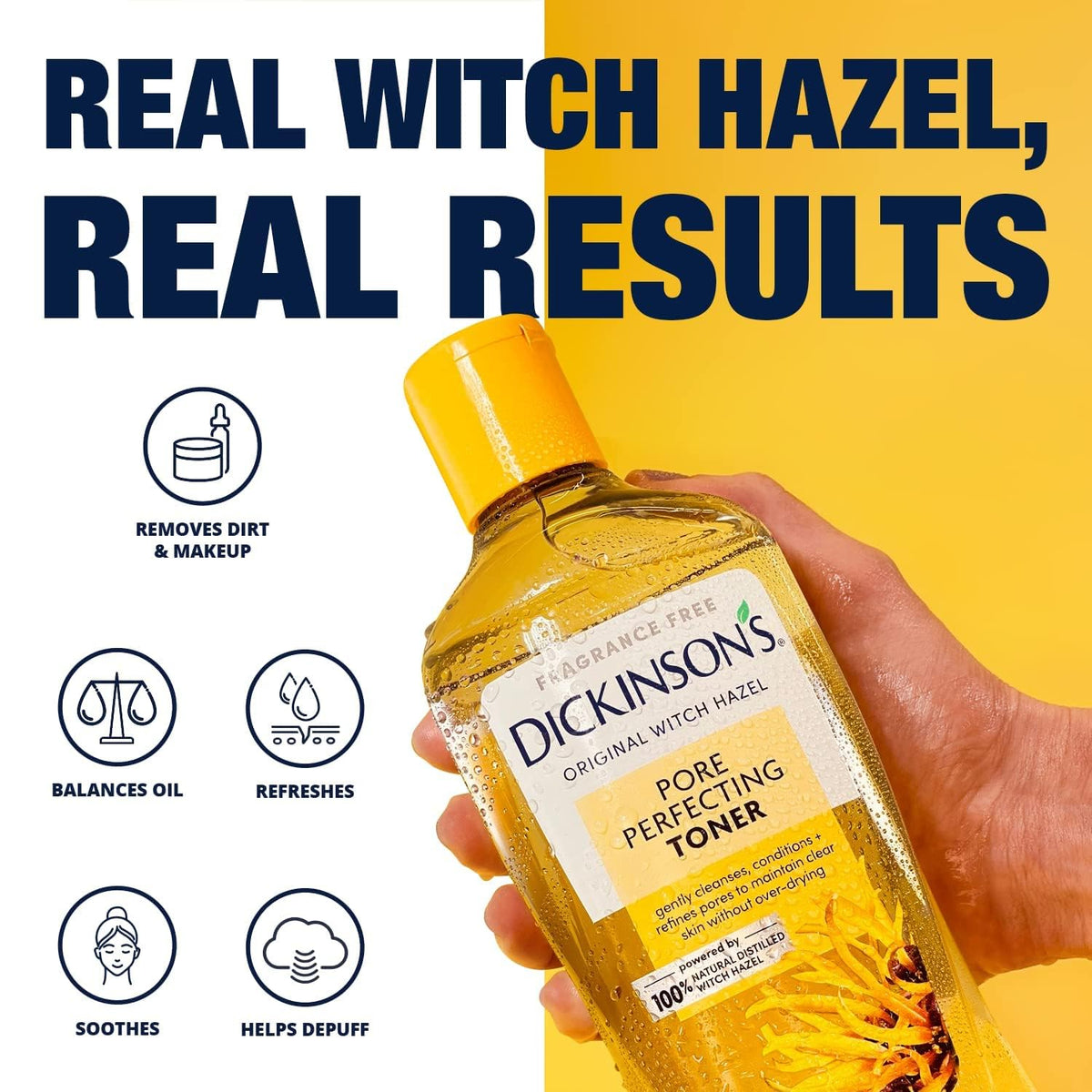 Dickinson's Witch Hazel Toner bottle side view