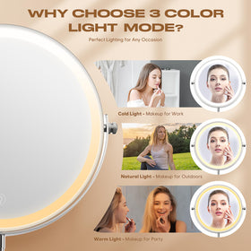 Dienmern Makeup Mirror with adjustable brightness settings