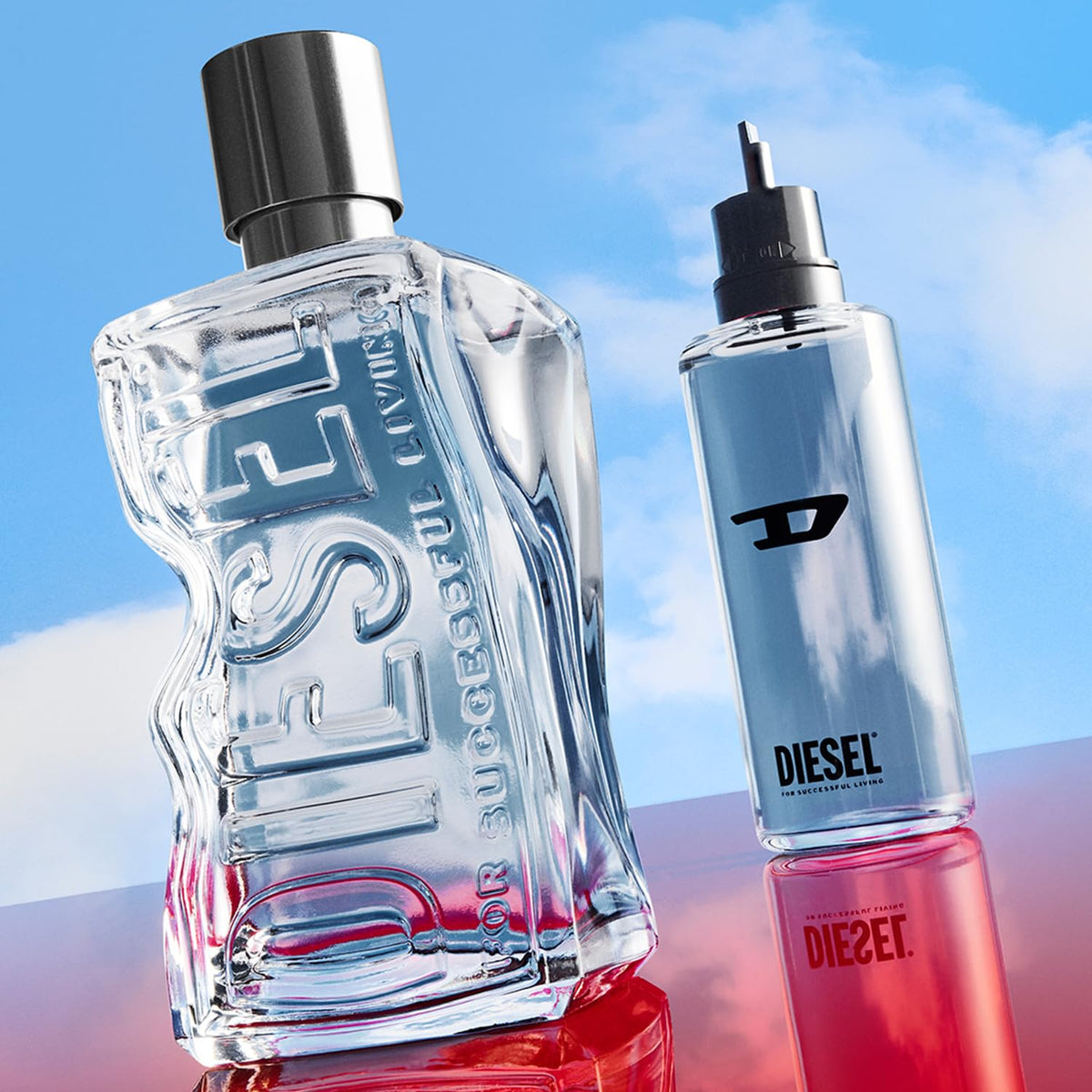Diesel D Refillable Eau de Toilette in a stylish setting