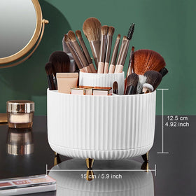 Diesisa Makeup Brush Holder on bathroom vanity