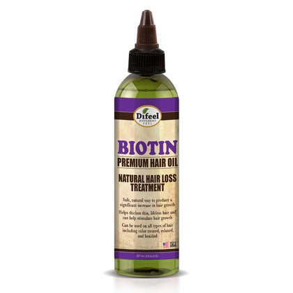 Difeel 99% Natural Hair Oil 8 ounce front view