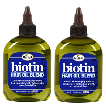 Difeel Biotin Hair Oil Blend 7.1 oz front view of two bottles