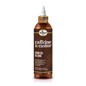 Difeel Caffeine & Castor Hair Oil Blend 8 oz front view