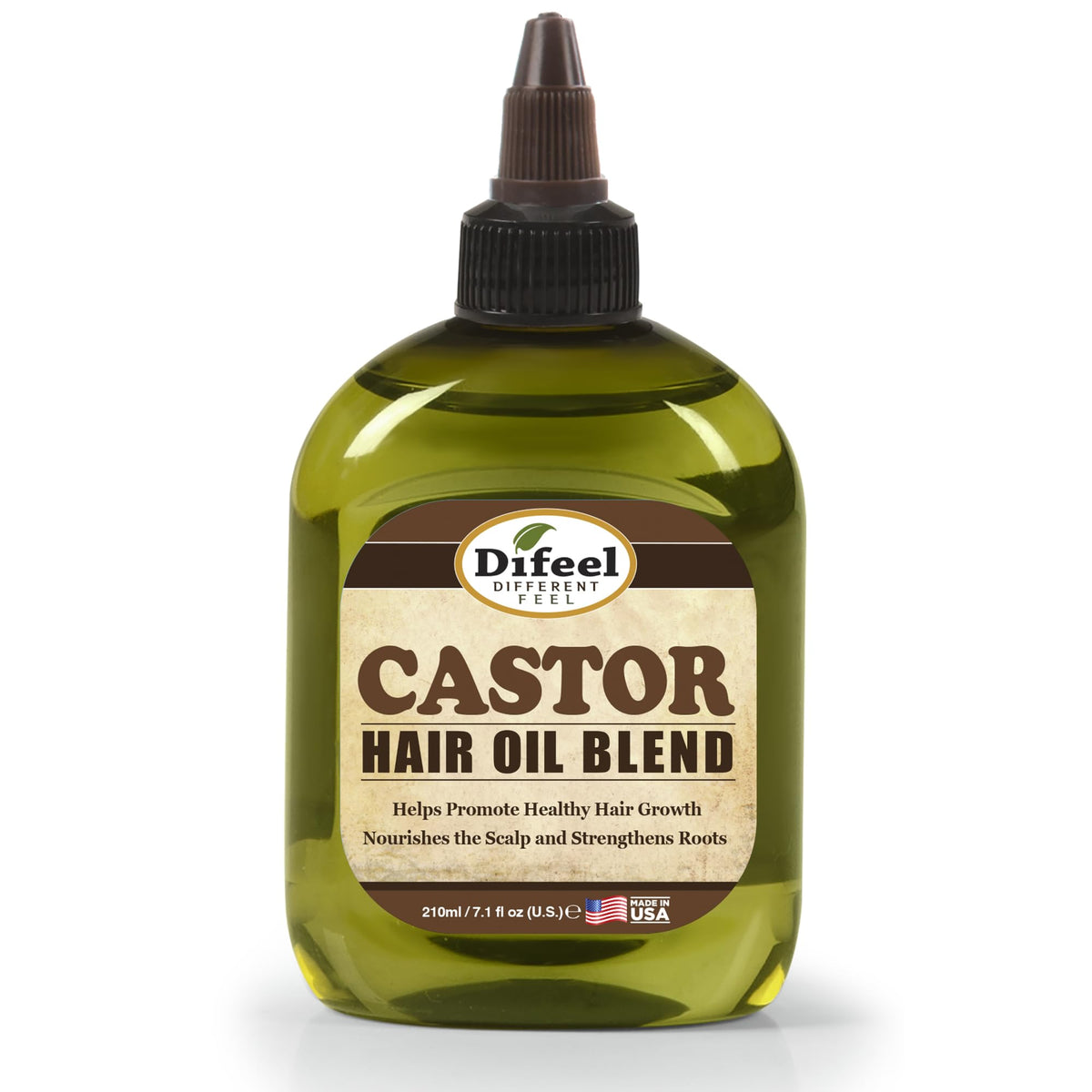 Difeel Castor Hair Oil Blend 7.1 oz front view