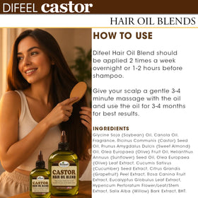 Difeel Castor Hair Oil Blend 7.1 oz packaging details