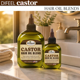 Difeel Castor Hair Oil Blend 7.1 oz side view