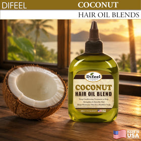 Difeel Coconut Hair Oil Blend 7.1 Ounce side view