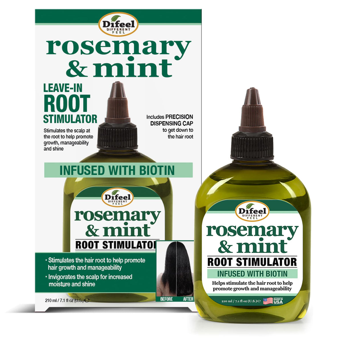 Difeel Rosemary and Mint Root Stimulator Oil 7.1 oz front view