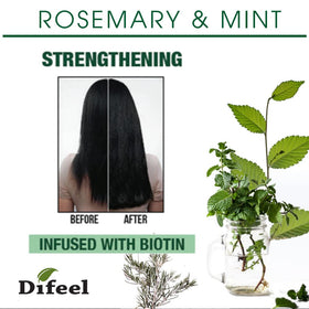 Difeel Rosemary and Mint Root Stimulator Oil application on hair