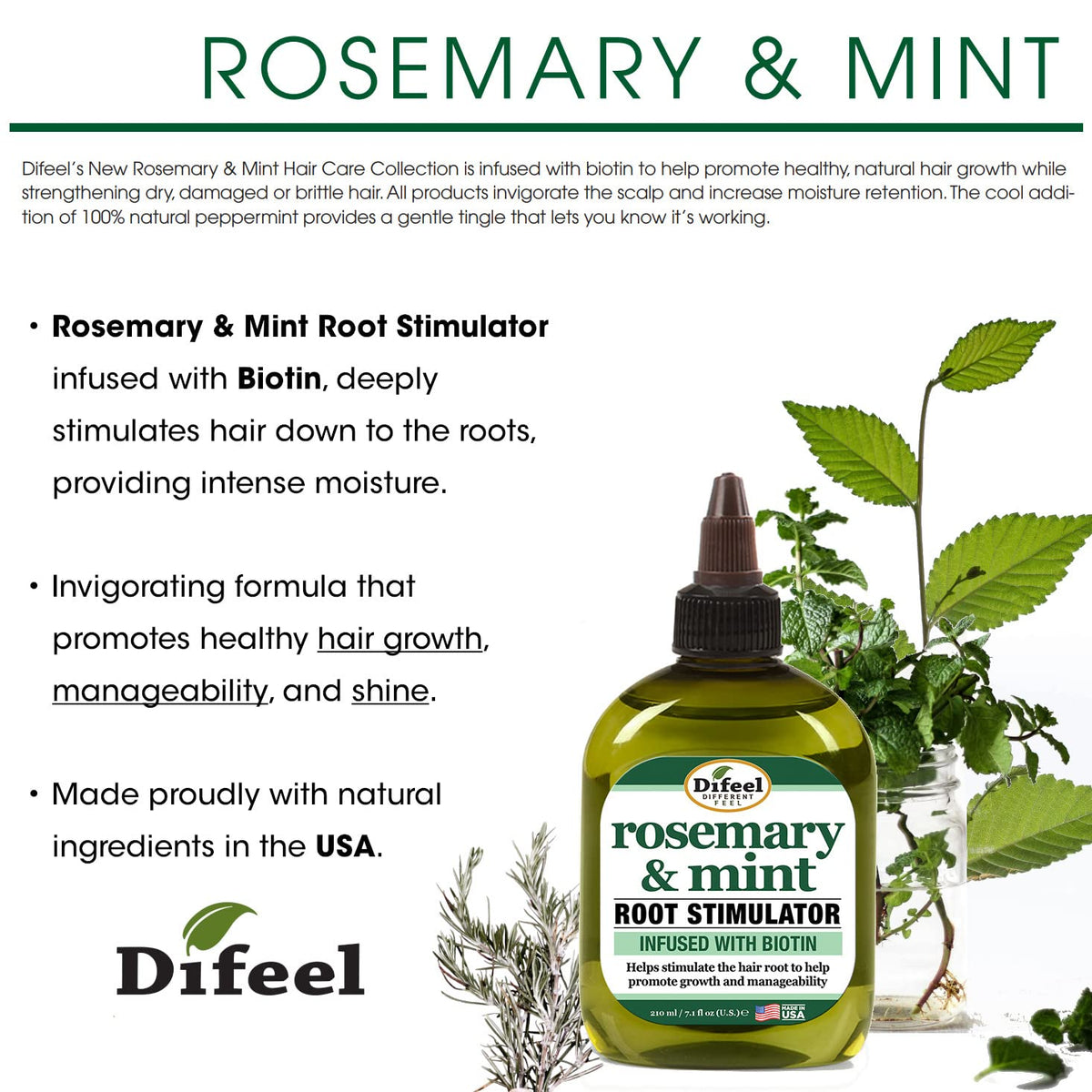 Difeel Rosemary and Mint Root Stimulator Oil ingredients list