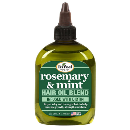 Difeel Rosemary Mint Hair Oil Blend 7.1oz front view
