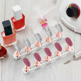 Difenni Nail Stand set on a table with nail tools