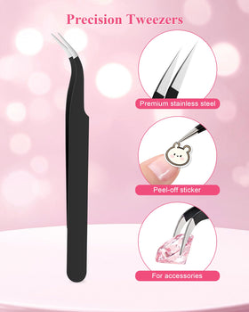 Difenni rhinestone picker tool in use on nails
