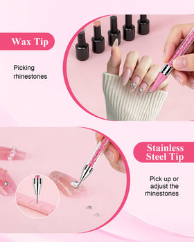 Difenni tweezer included in rhinestone tool set