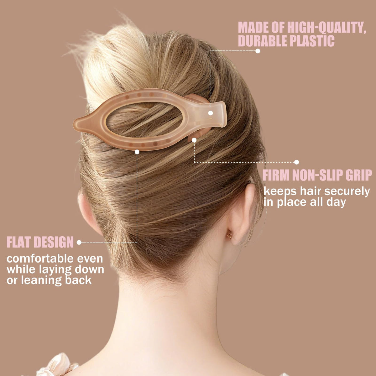 Different angles of USDNICE Flat Hair Clips for women