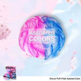 Different angles of WhaleLife loofah sponges in blue and pink