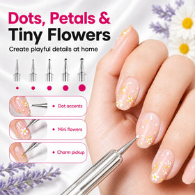 Different brush types included in beetles Nail Art Brushes set