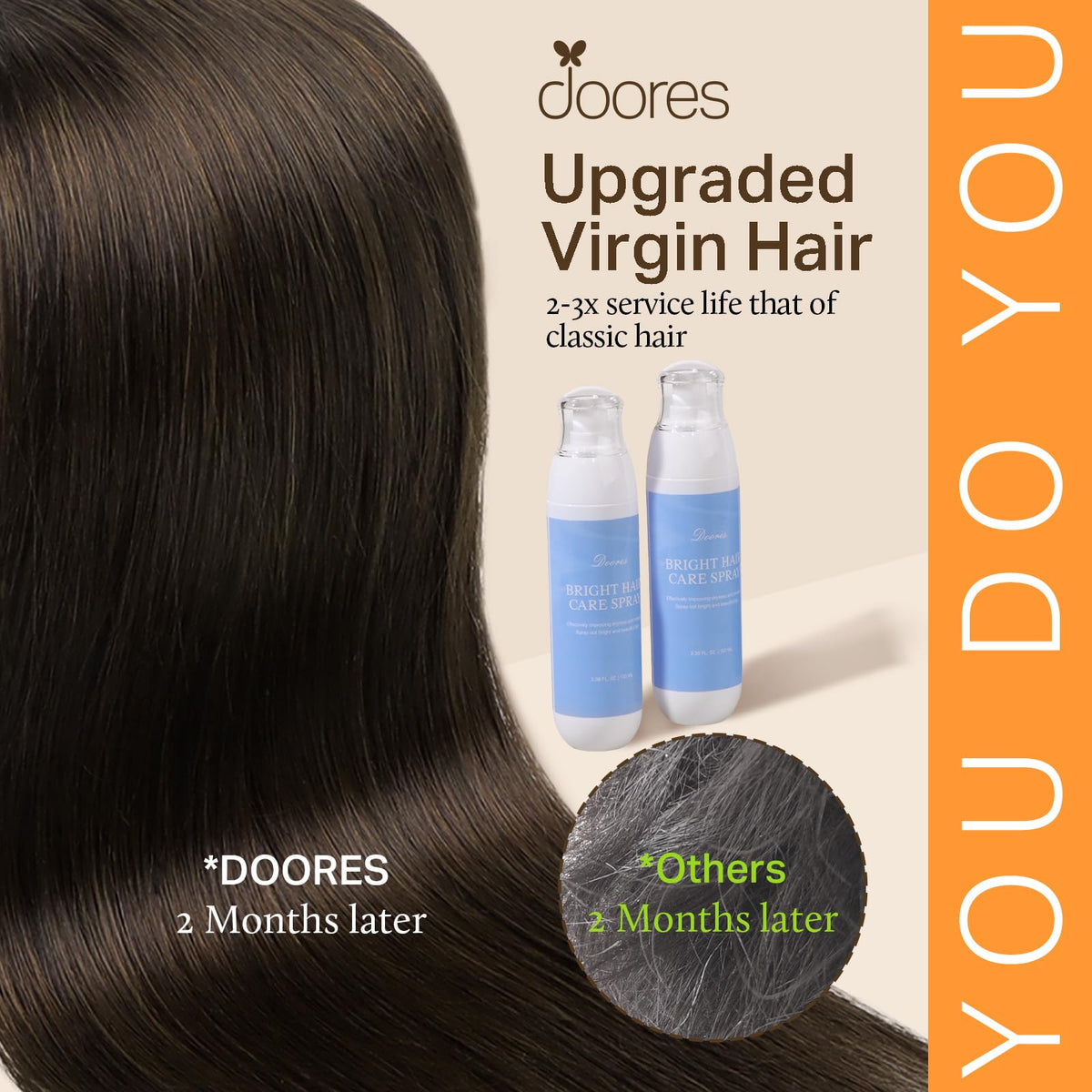 Different colour options available for DOORES Hair Extensions