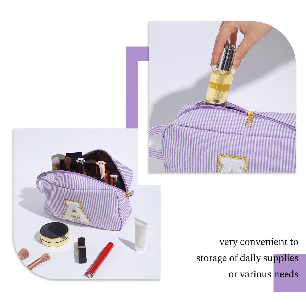 Different colour options for YOOLIFE Initial Makeup Bag