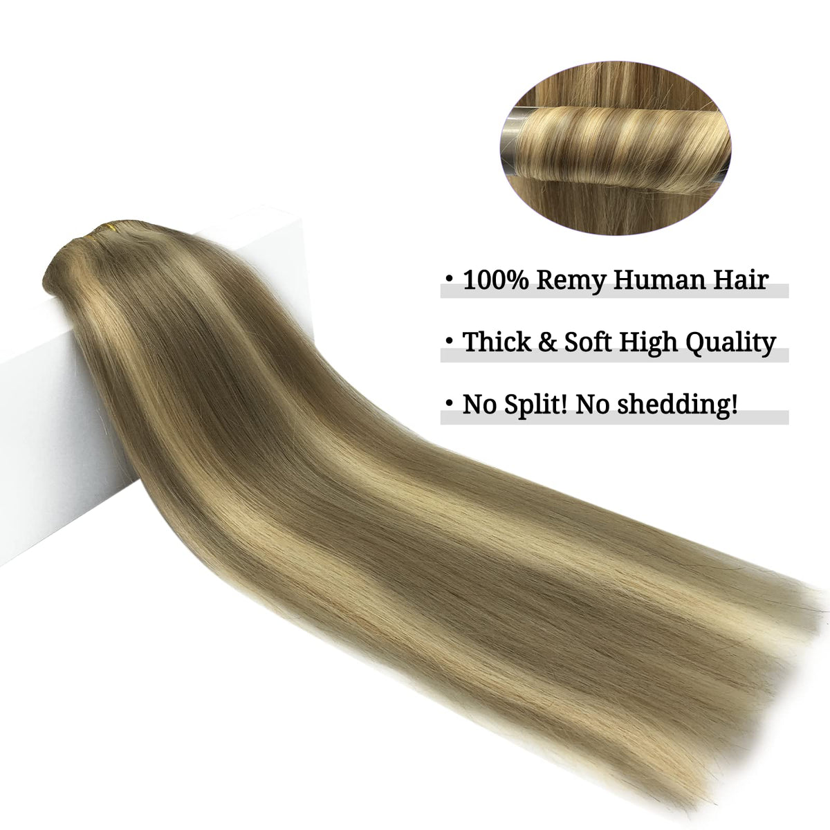 Different colour options of DOORES hair extensions displayed