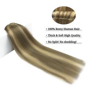 Different colour options of DOORES hair extensions displayed