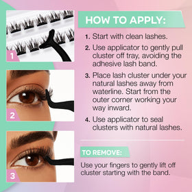 Different lengths of Ardell Press On Lashes displayed