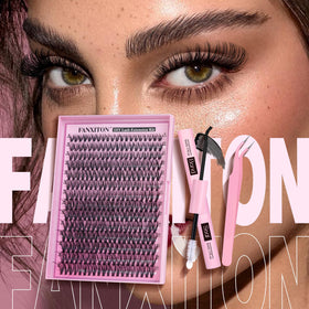 Different lengths of FANXITON lash clusters displayed