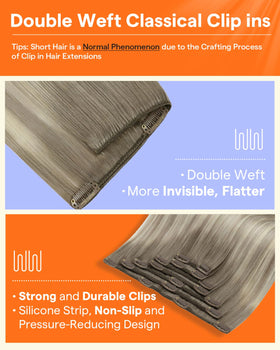 Different lengths of Full Shine Clip in Hair Extensions
