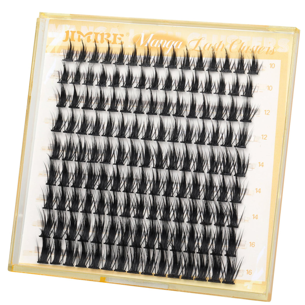 Different lengths of JIMIRE Manga Lash Clusters displayed