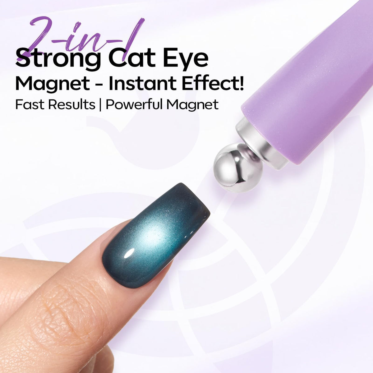 Different nail art designs created with Modelones Cat Eye Magnet