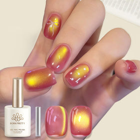 Different nail designs using Born Pretty Cat Magnetic Eye Gel