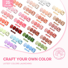 Different shades from COSCELIA Jelly Gel Nail Polish Set