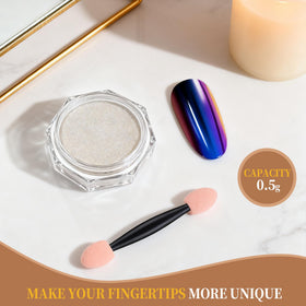 Different shades of Artdone chrome nail powders