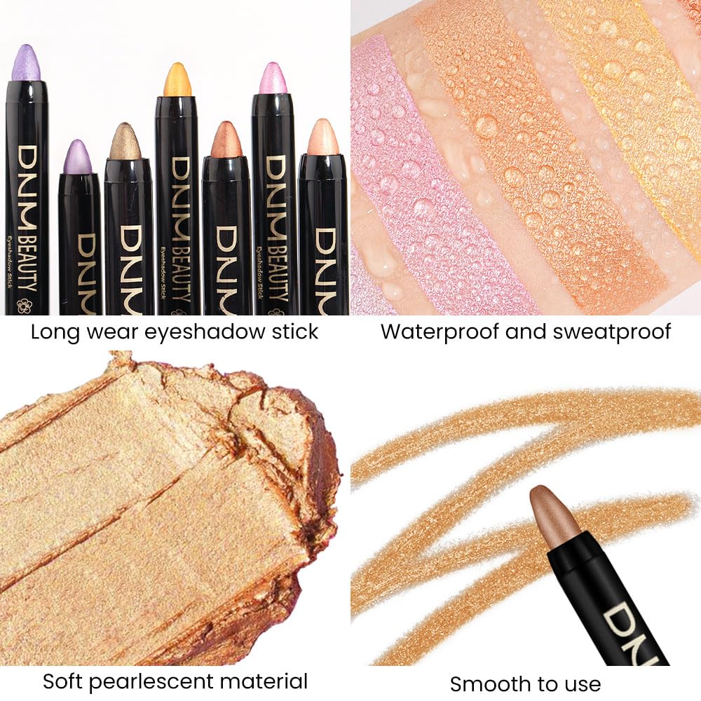 Different shades of evpct eye shadow sticks arranged