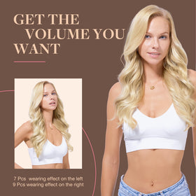 Different shades of GOO GOO Clip in Hair Extensions