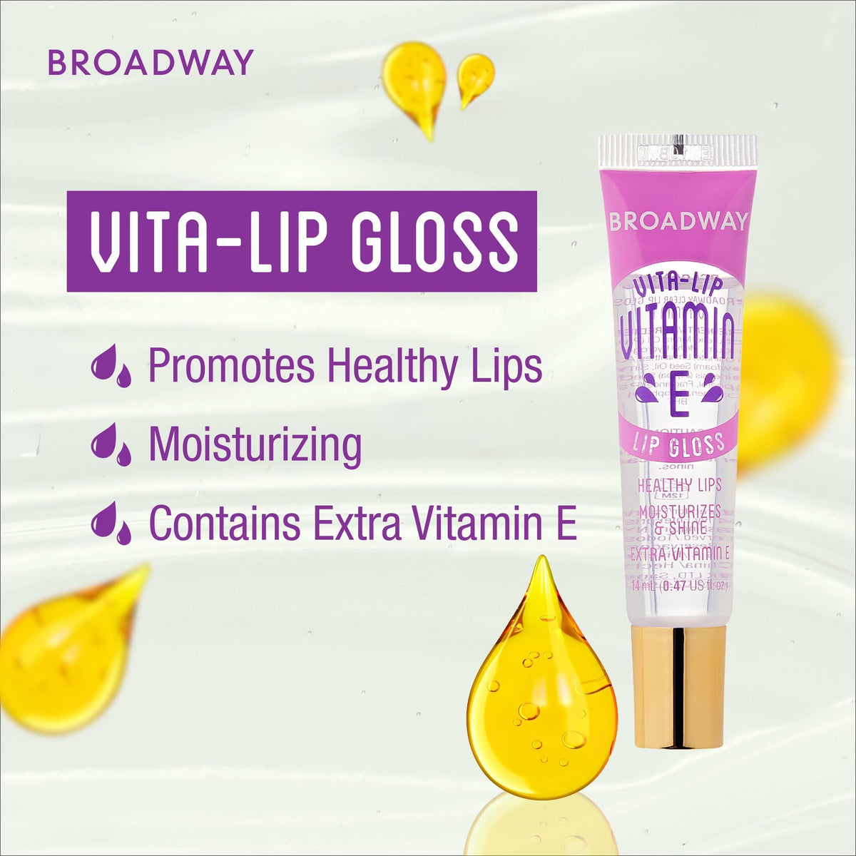Different shades of Ruby Kisses Vita-Lip Gloss in a row