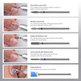 Different shapes of MelodySusie nail drill bits