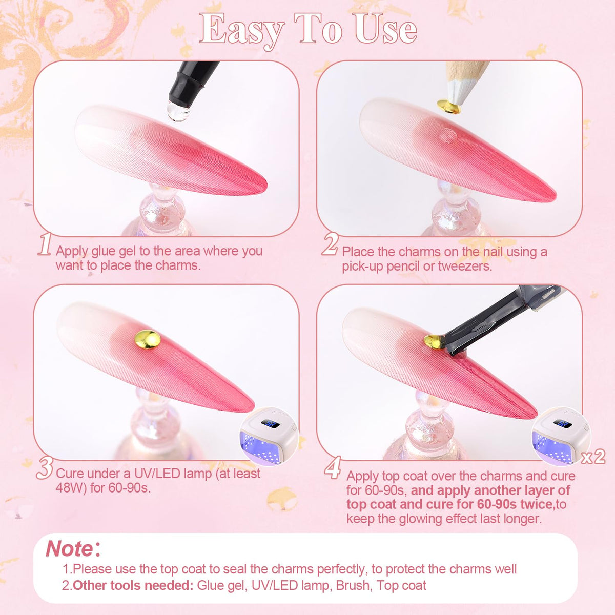 Different sizes of BELLEBOOST nail beads displayed