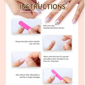 Different sizes of NHIXK press on nails laid out