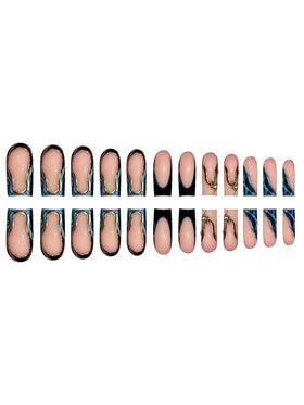 Different sizes of RUOKEXIN Long Square Press on Nails displayed