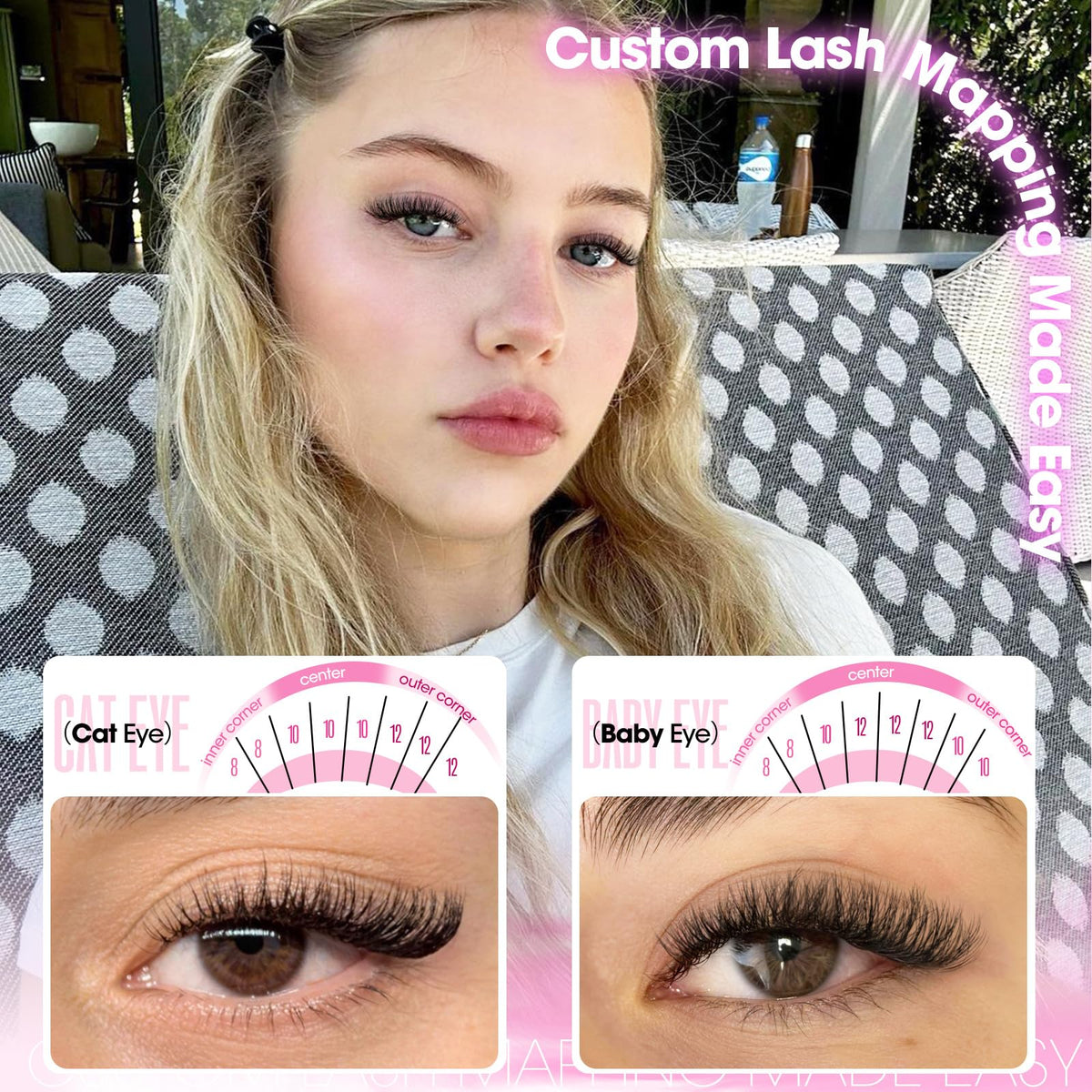 Different styles created with Yawamica Short Lash Clusters