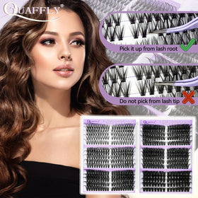 Different styles of false eyelashes included in the kit