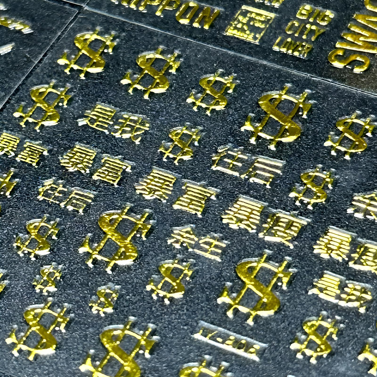 Different styles of SPLOCUDU gold nail stickers