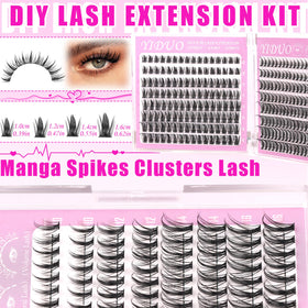 Different styles of YIDUO eyelash clusters displayed