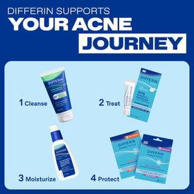 Differin Acne Face Wash 10% Benzoyl Peroxide with water