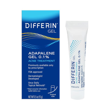 Differin Acne Gel 15g front view with packaging