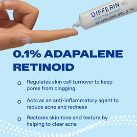 Differin Acne Gel with skincare products