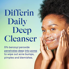Differin Acne Kit on a bathroom shelf